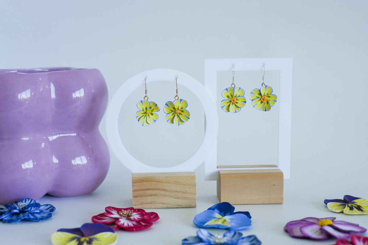 Yellow Flower Earrings