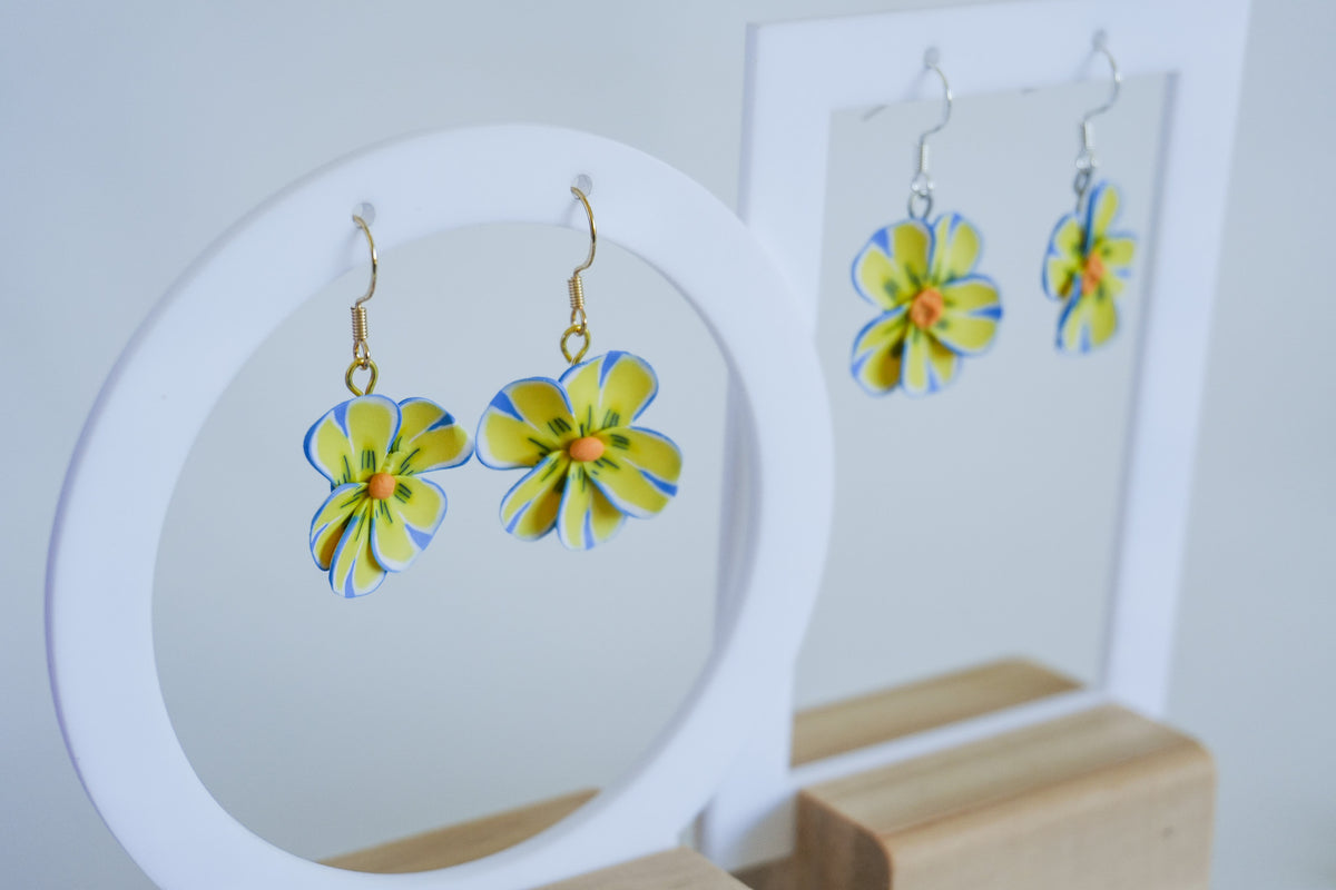 Yellow Flower Earrings
