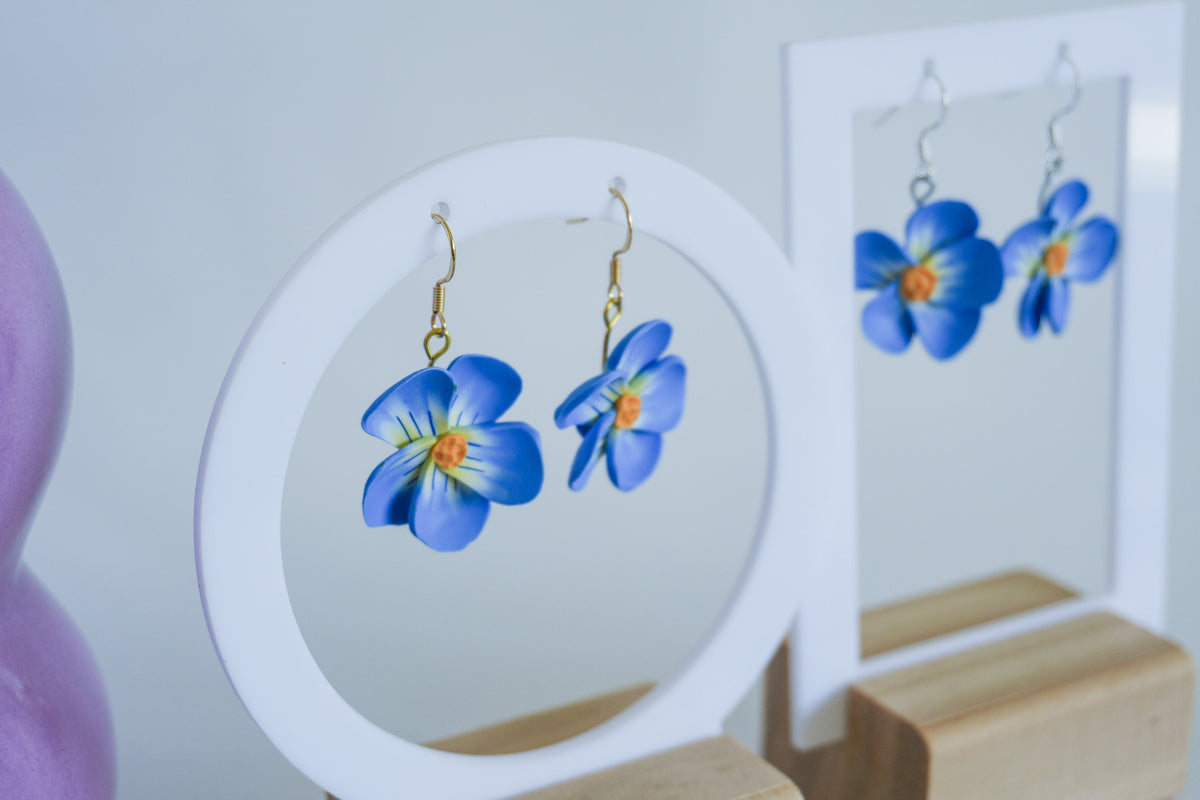 Blue Flower Earrings