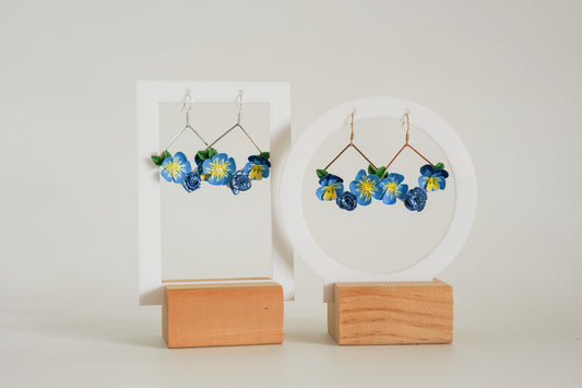 Blue Hanging Garden Earrings