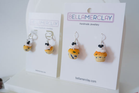 Blueberry Cupcake Earrings