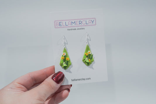 Daffodil Moth Arrow Earrings
