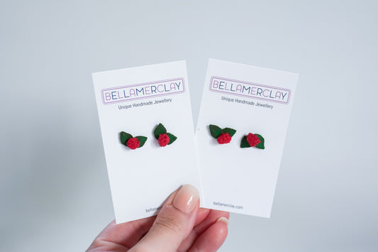 Raspberry Stud Earrings