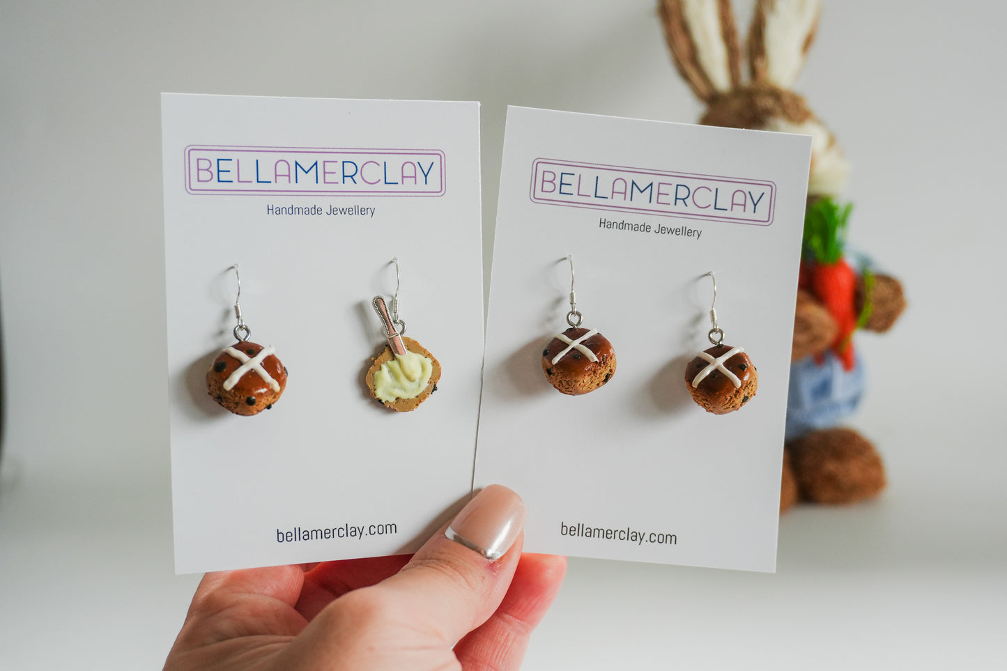 Hot Cross Bun Earrings