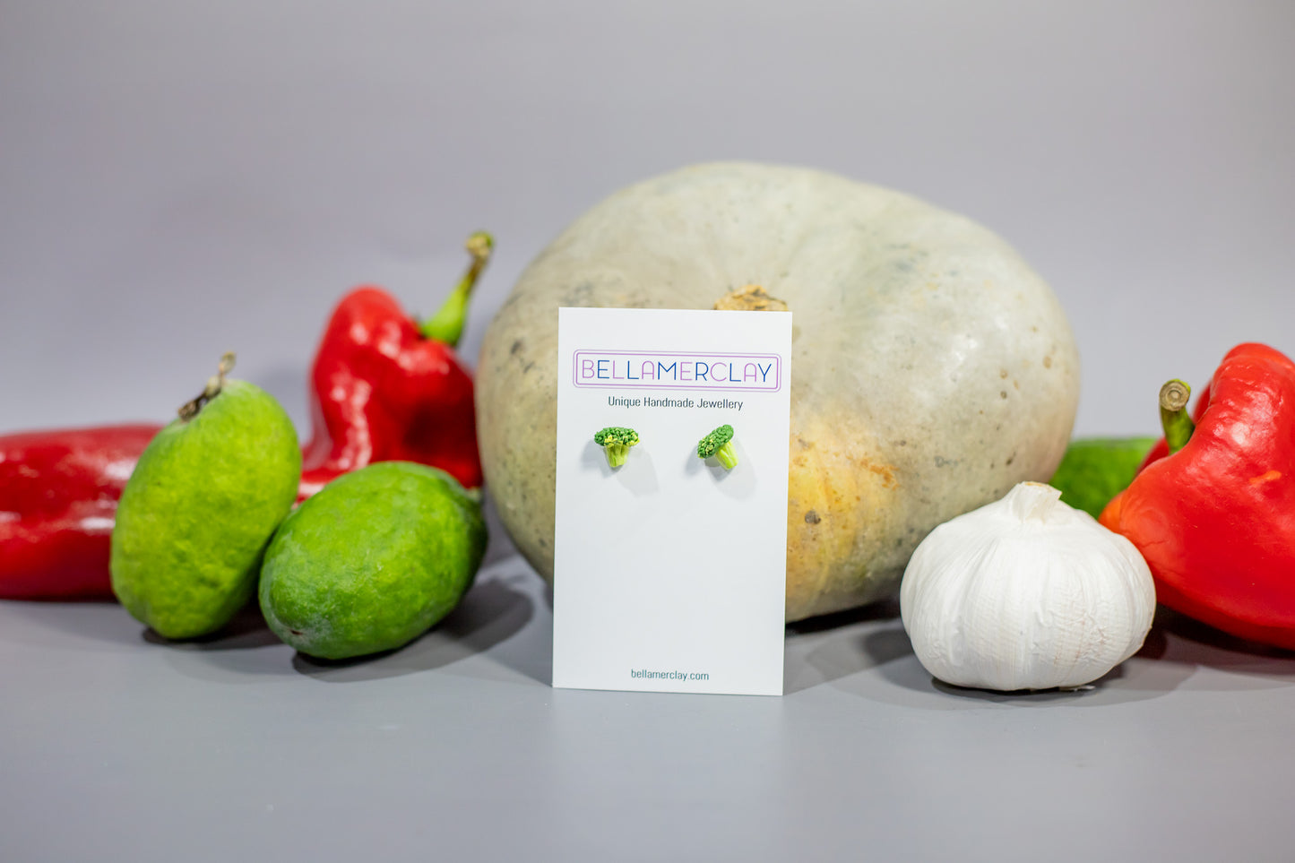 Broccoli Stud Earrings