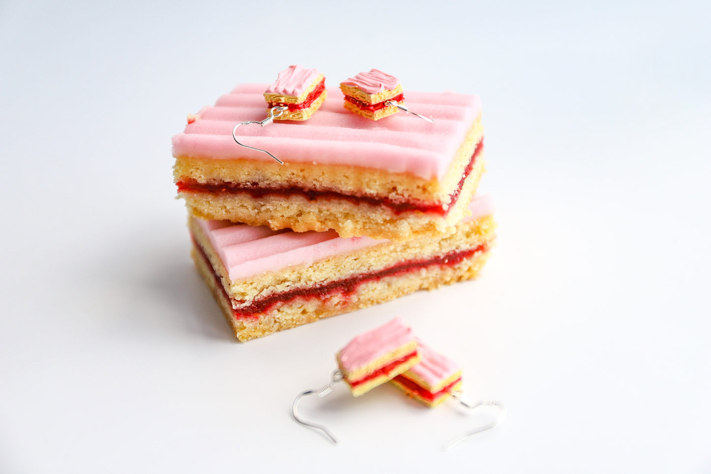 Raspberry Slice Earrings