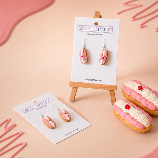 Raspberry Bun Earrings