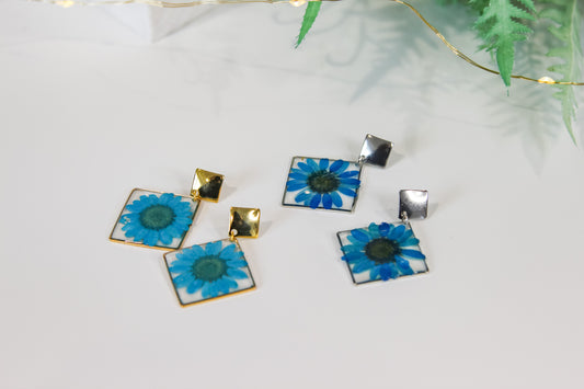 Blue Diamonds Earrings