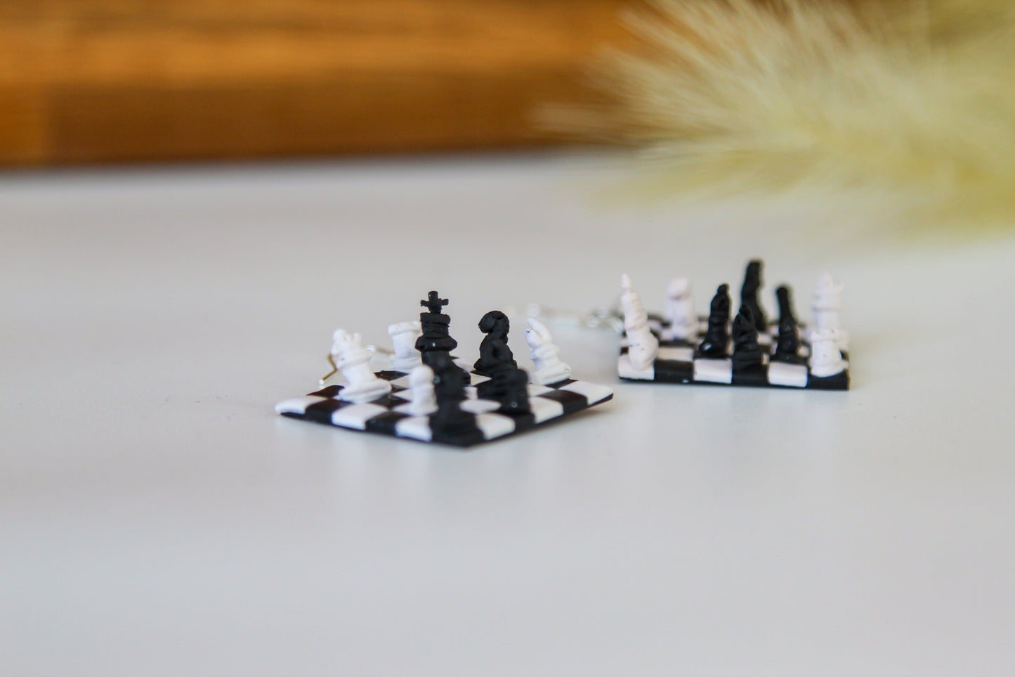 Chess Board Earrings