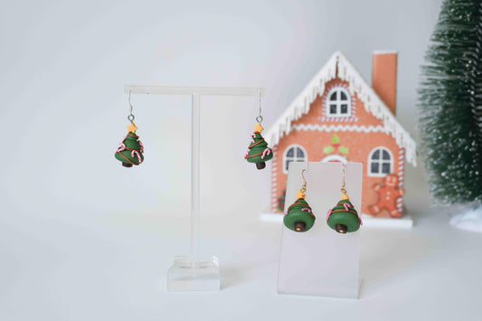 3D Christmas Tree Earrings