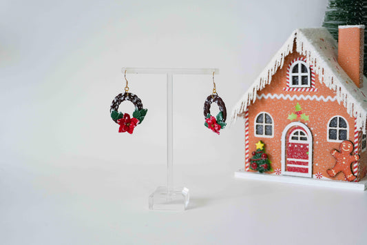 Christmas Wreath Earrings