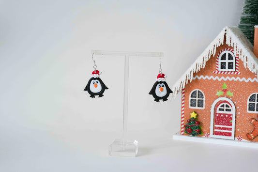 Christmas Penguin Earrings