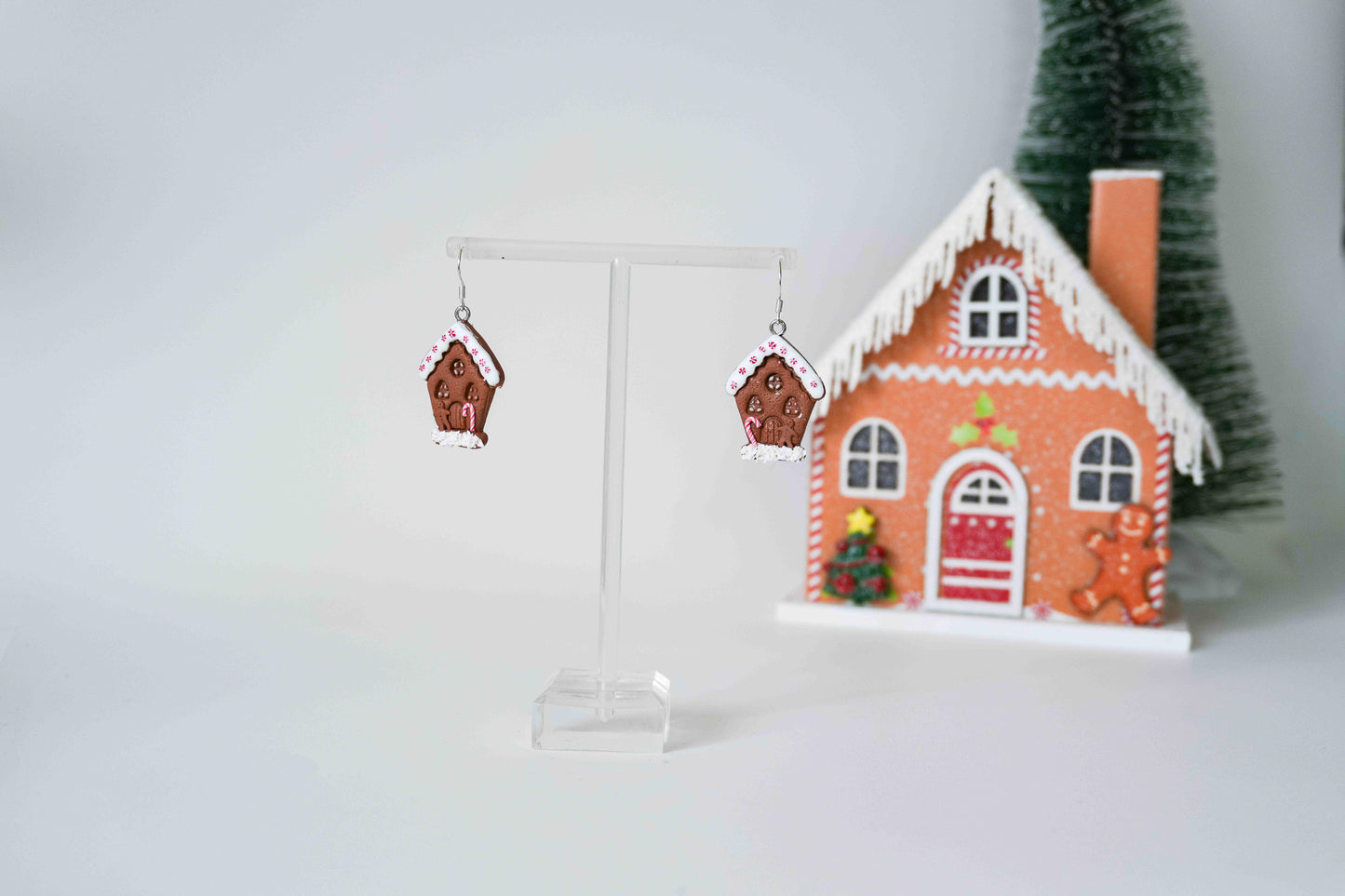 Sugar Plum Gingerbread House Earrings