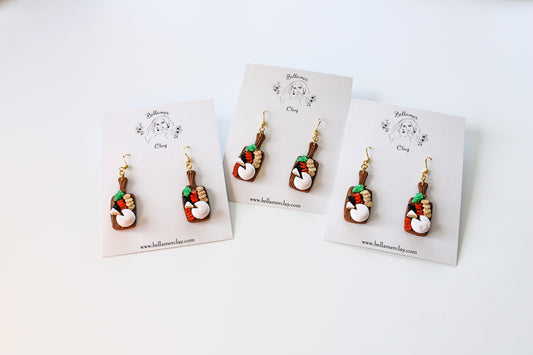 Cheese Board Dangle Earrings