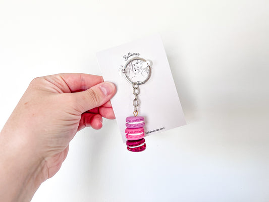 Macaron stack keychain